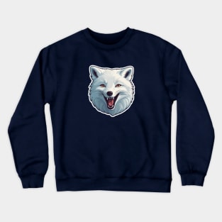 Smiling arctic fox head Crewneck Sweatshirt